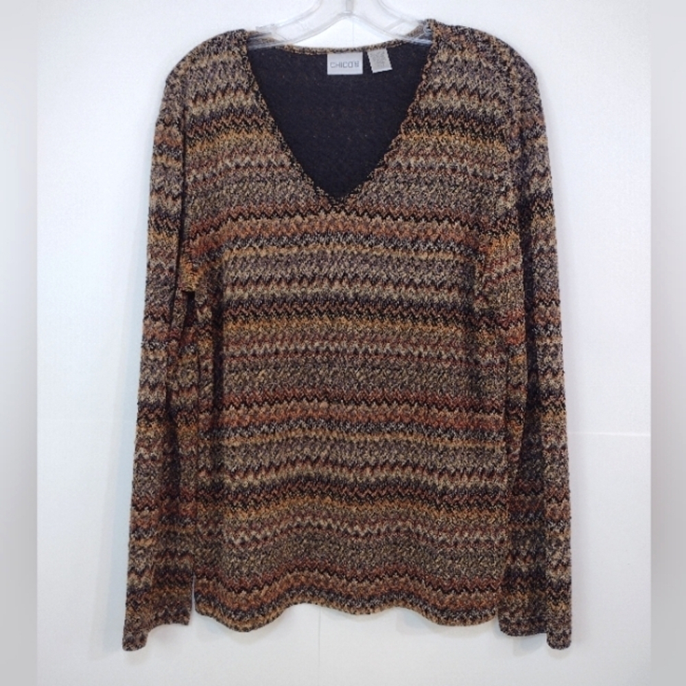 Chicos women's long sleeve top size (3)